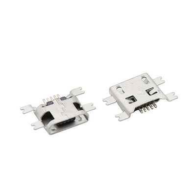 Sink Jenis Panel Mount Micro USB Female Charging Socket Penyambung 1.17mm SMT