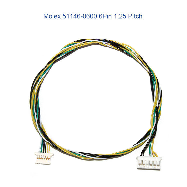5P 6P Electric Wire Harness MOLEX 51146 1.25mm Dengan A1254 SMD Housing Holder