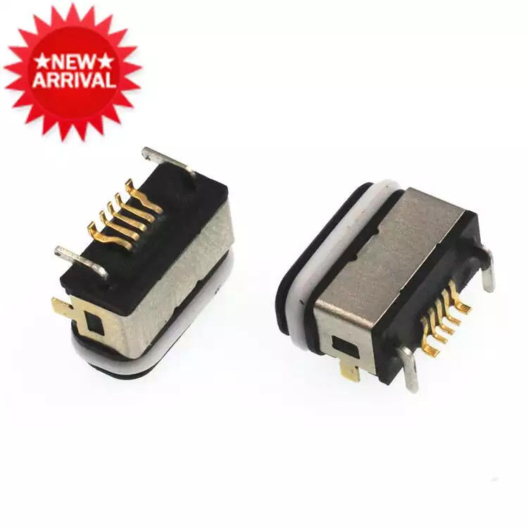 Waterproof Micro Mini Usb Type C Charging Connector 24pin Dengan Metal Housing