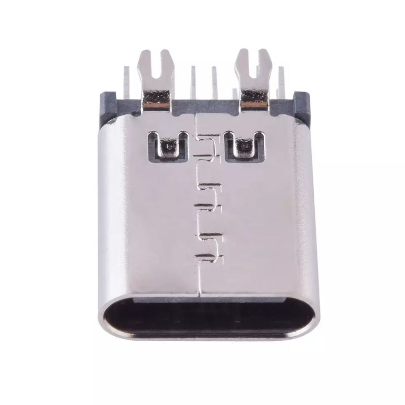 DIP Vertical Mount USB Type C 14 Pin Connector 10.5mm 180 Derajat