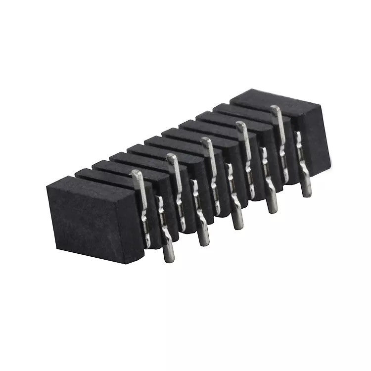 Hitam 1.0mm Pitch Kontak Reversibel Vertikal Tipe SMT Konektor FPC Bar Ke Bar