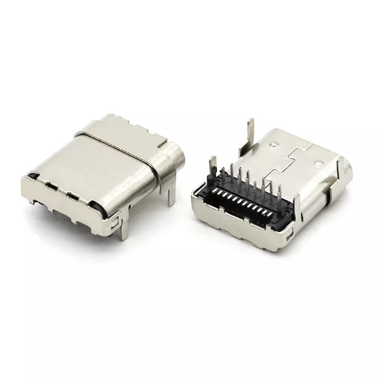 TOP MOUNT Melalui Lubang SMT Type 24Pin USB 3.1 C Female Connector Untuk PCB