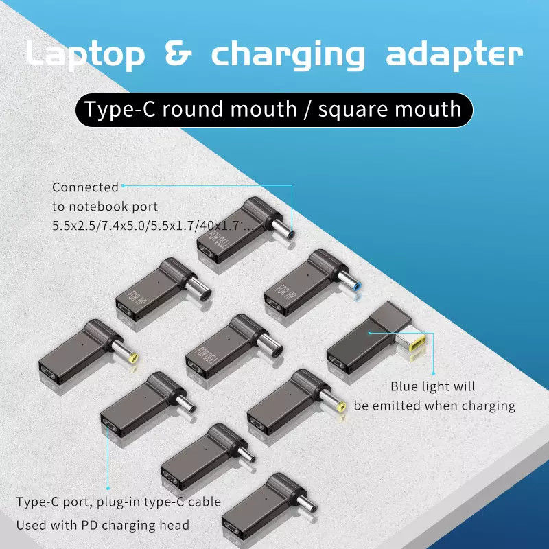 Adaptor Colokan 100w Type C Ke Putaran Video Quick Charge Male 18.5v - 20v