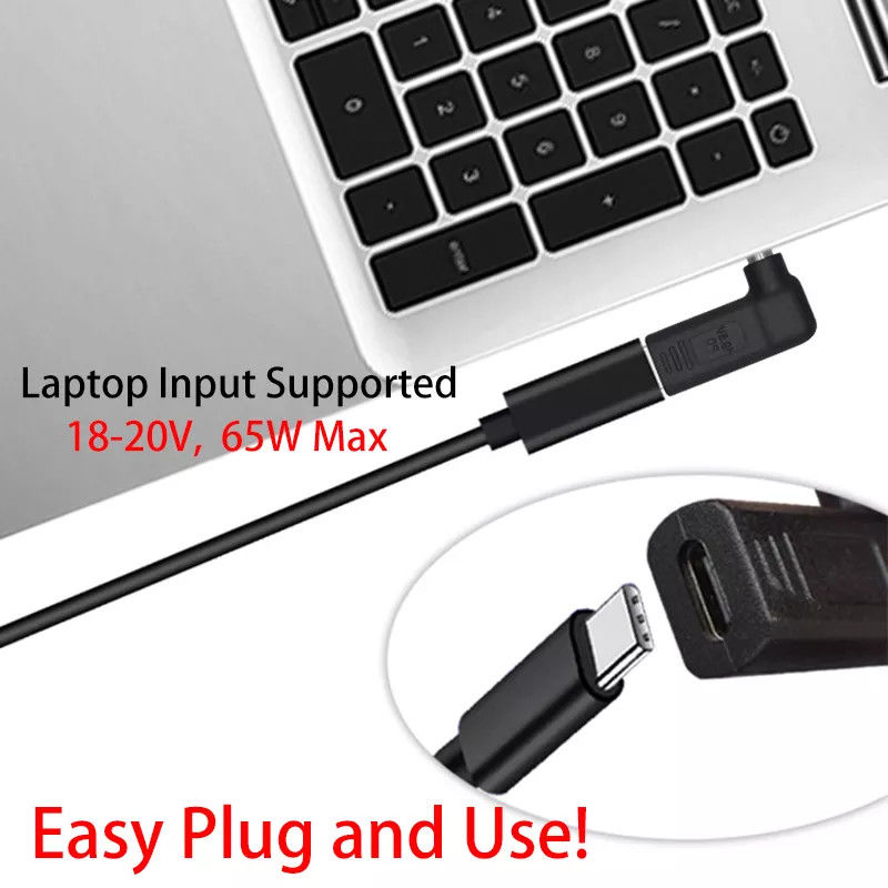 USB Type C Female To DC 5525 Male Converter PD Decoy Spoof Trigger Plug Jack