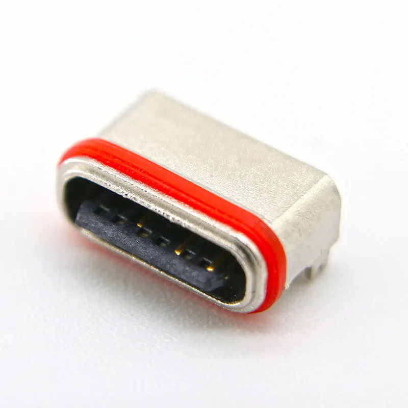 Female Horizontal SMT 6 Pin Connector USB3.0 USB3.1 Untuk Pengisian Daya