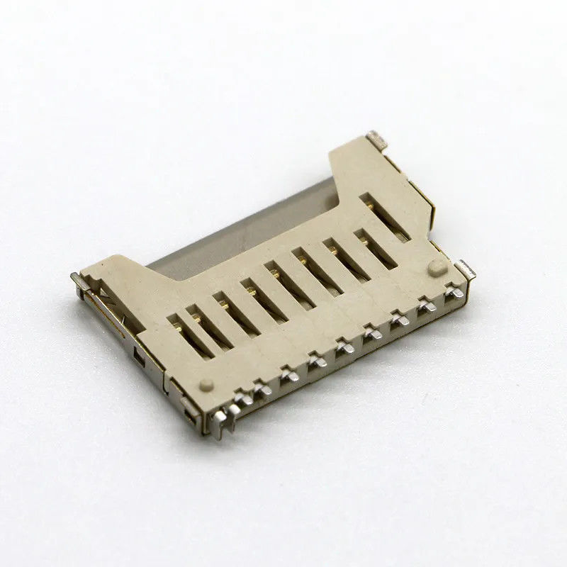Tubuh Pendek 9Pin Konektor Kartu Memori SD Push Push Type Copper Shell