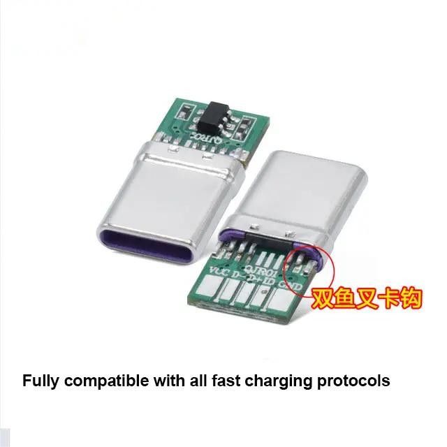 Konektor USB 3.1 Tipe C 24 Pin Female Tahan Air Pemasangan SMT DIP Horizontal Pelat Tenggelam Soket USB