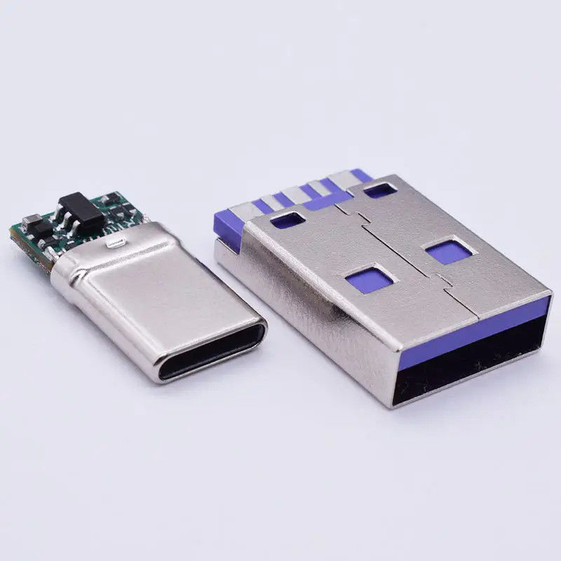 Konektor USB 3.1 Tipe C 24 Pin Female Tahan Air Pemasangan SMT DIP Horizontal Pelat Tenggelam Soket USB