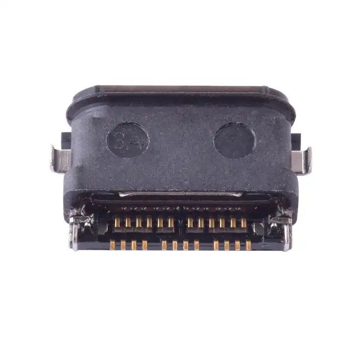 USB4.0 Konektor Tipe C 24 Pin Waterproof IPX8 SMT Mid-Mount 0.4mm