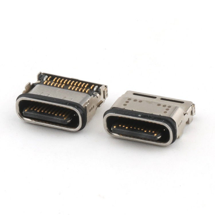 Konektor USB C 24 Pin SMT Tipe IPX8 Waterproof Konektor USB C Tipe Wanita