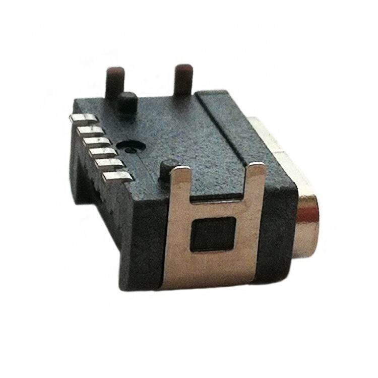 Konektor USB Tahan Air IP67 Konektor USB Tipe C Female Pemasangan Permukaan Horizontal 6pin