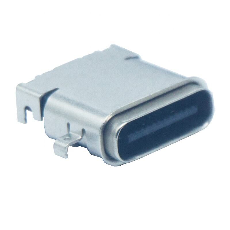 Konektor USB C 24pin 3.1 Tahan Air IPX7 untuk Papan Sirkuit Cerdas, Konektor Pengisi Daya Tipe c Solder
