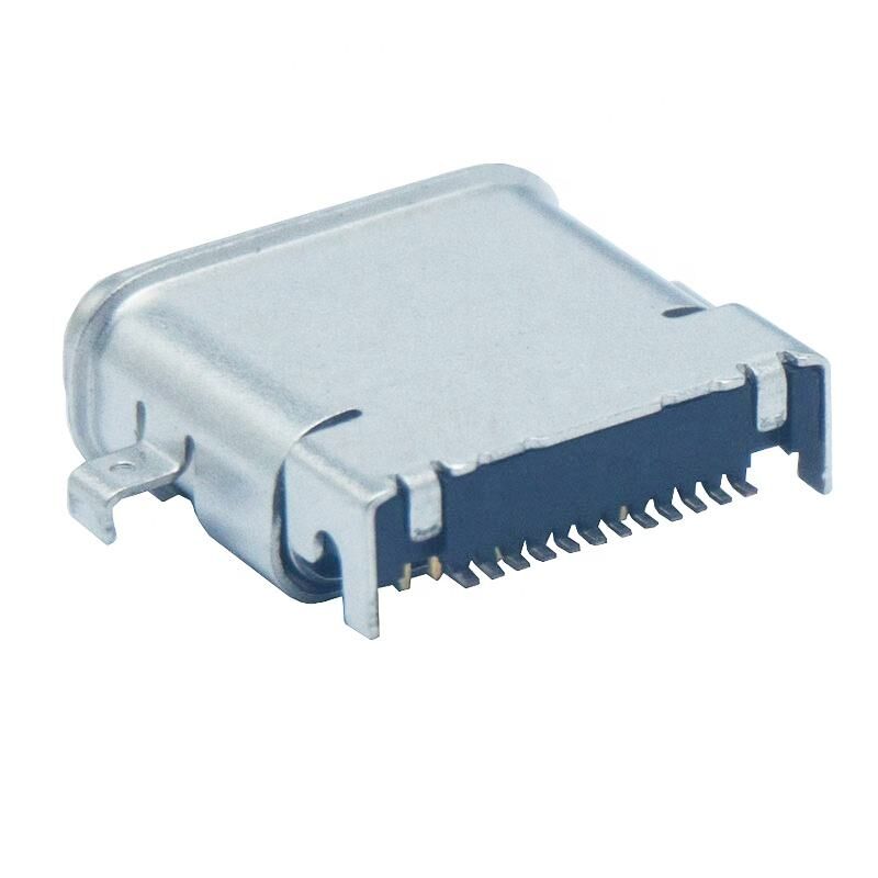 Konektor USB C 24pin 3.1 Tahan Air IPX7 untuk Papan Sirkuit Cerdas, Konektor Pengisi Daya Tipe c Solder