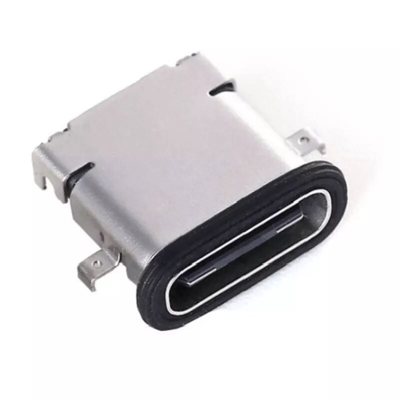 Konektor USB Tipe C IP67 Waterproof Mid Mount USB Tipe C 3.0 SMT Melalui Lubang Konektor USB Vertikal