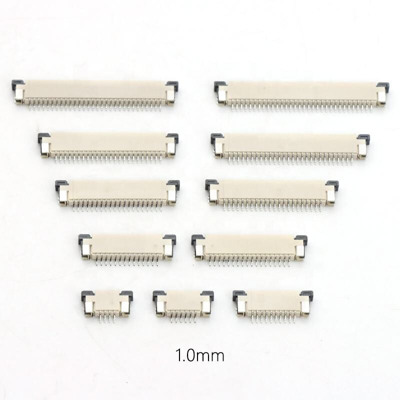 Konektor FPC 1.0mm 4-40pin Tipe SMT Horizontal Kontak Atas 1.0 Konektor FPC