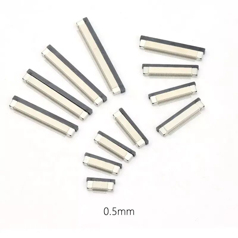 FPC Connector 0.5 Pitch Horizontal Smt Flip-lock Jenis atas atas bawah bawah bawah kontak 4-60pin