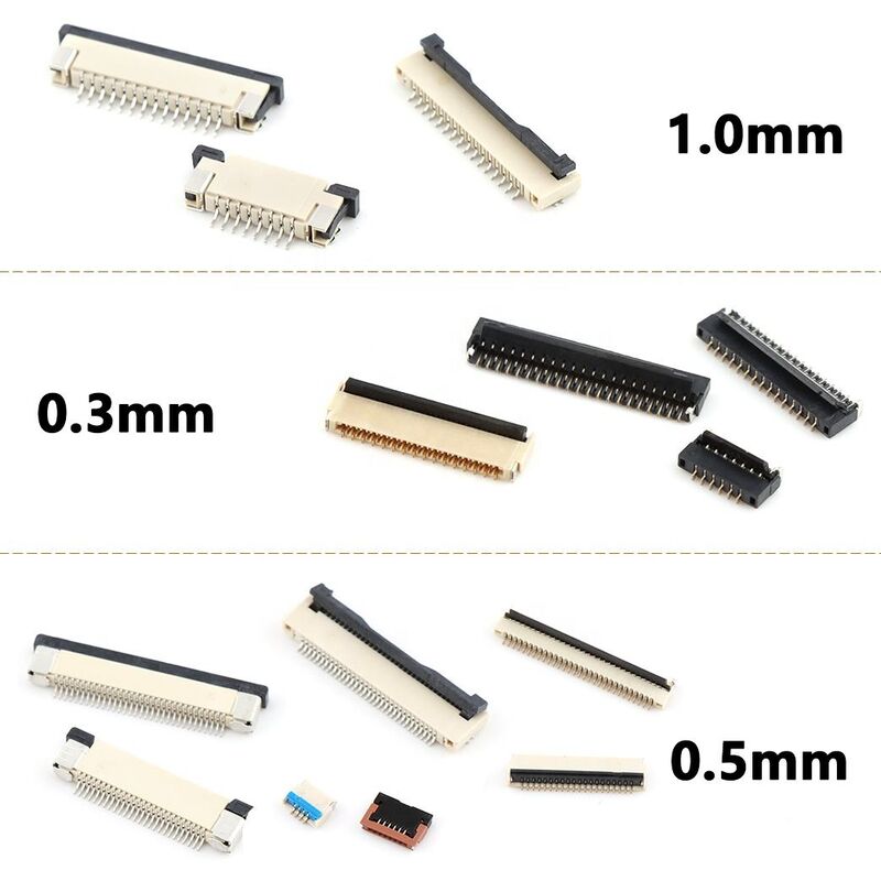 Konektor fpc ZIF tipe flip-lock horizontal 0.5mm 0.5mm 4-60 pin