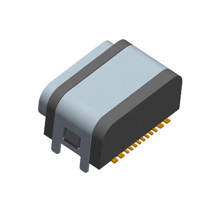 16pin USB Connector Wanita Waterproof Type-c Socket SMT IPX7