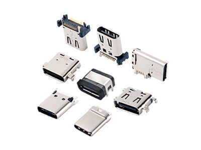 24PIN USB 3.1 Type C Female Hybrid Right-Angle Receptacle Connector untuk pengisian telepon dan transfer data cepat
