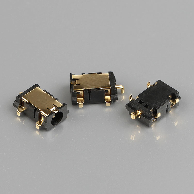 5 PIN DC-058-1.3mm DIP Kuningan Kontak Nilon Perumahan DC Power Adapter Plug Jack Perempuan