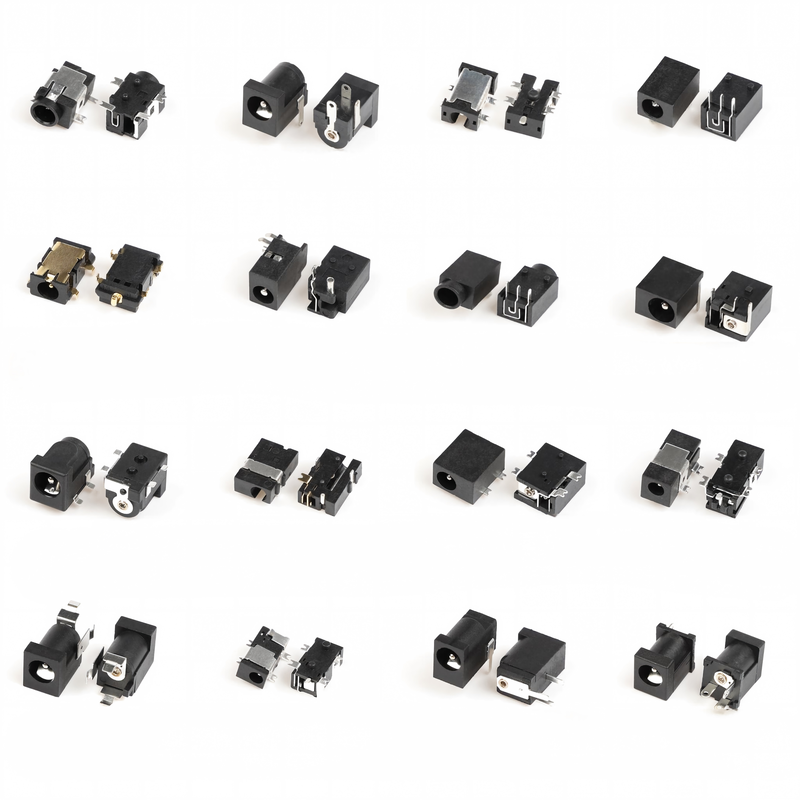 4-Pin SMT SMD 1.3mm Hitam Fosfor Perunggu 12V 1A DC Wanita Audio Video Jack Socket Nylon Housing Konektor Sudut Kanan