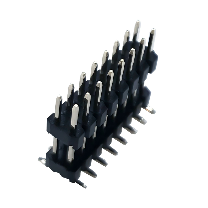 2.54mm Pitch Double Row Pin Header Male Connector SMT Type