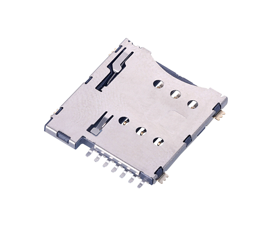 SIM Card Holder Push-Push Type Nano Micro 6pin 8pin SIM Card Connector untuk ponsel PCB