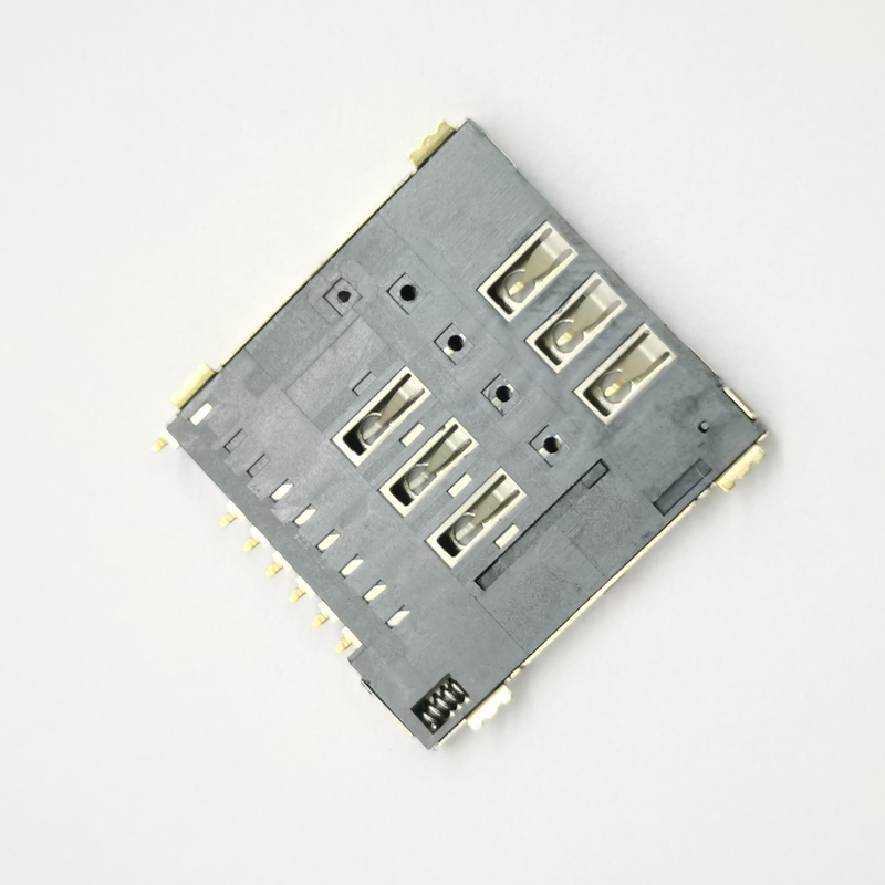SIM Card Holder Push-Push Type Nano Micro 6pin 8pin SIM Card Connector untuk ponsel PCB