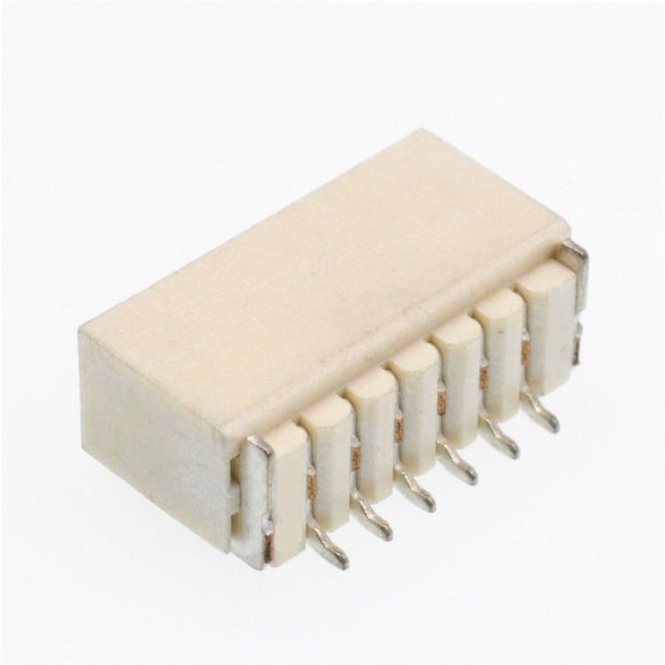 1.0mm Wafer Socket Horizontal Vertikal Buckle Patch Pin Holder Konektor Perunggu Fosfor tahan suhu tinggi