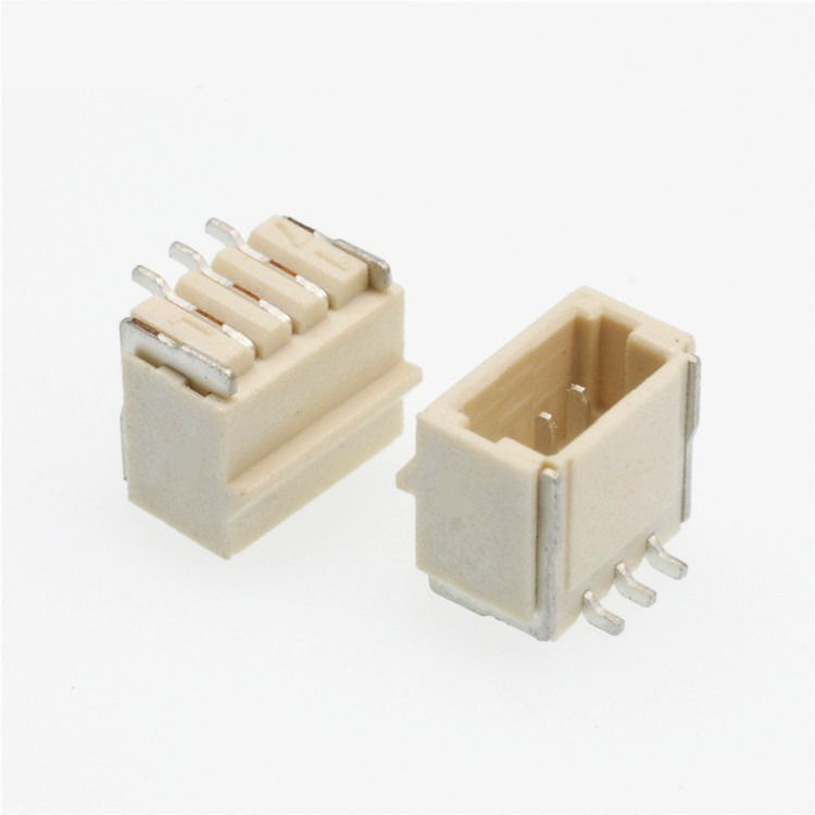 1.0mm Wafer Socket Horizontal Vertikal Buckle Patch Pin Holder Konektor Perunggu Fosfor tahan suhu tinggi
