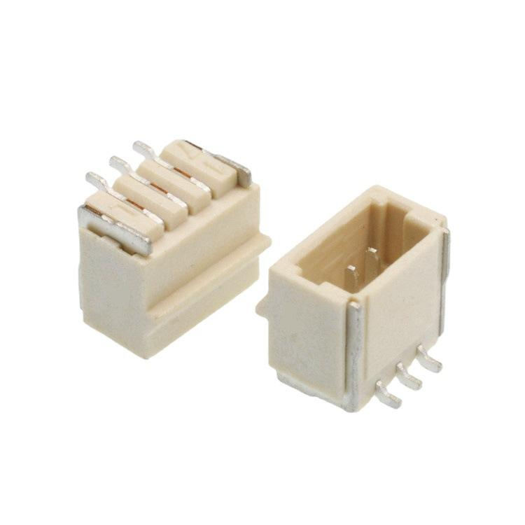 1.0mm Wafer Socket Horizontal Vertikal Buckle Patch Pin Holder Konektor Perunggu Fosfor tahan suhu tinggi