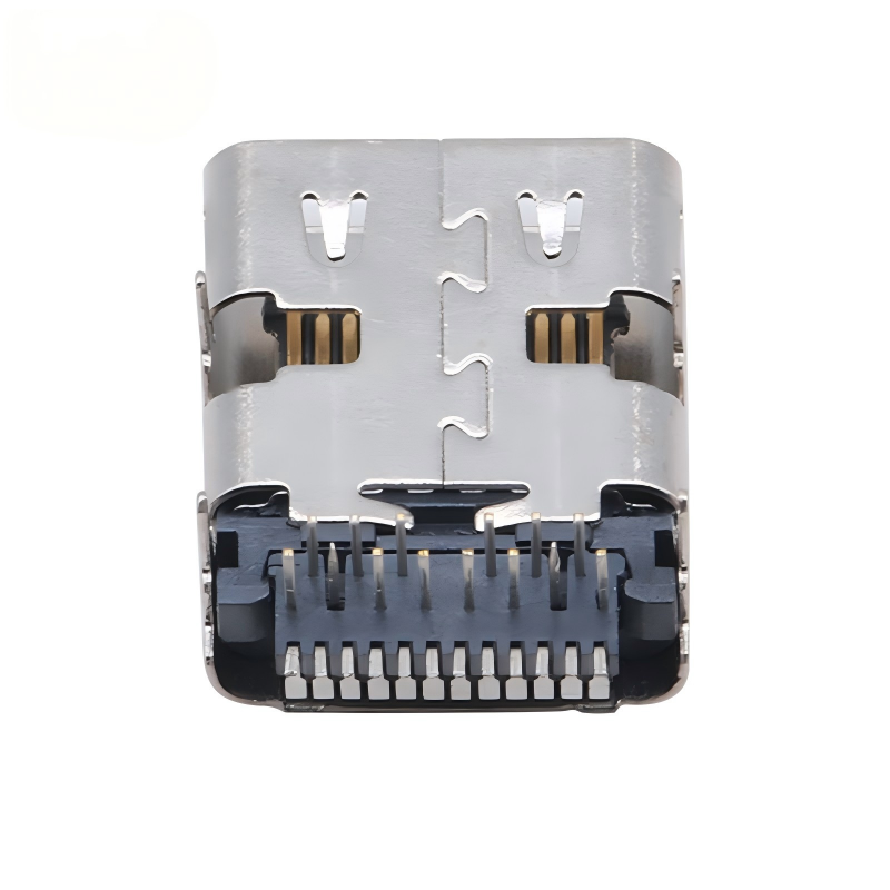 Pabrik Konektor USB 3.2 Tipe-C Kustom 40 Gbps Soket U4 Tahan Air 24 Pin SMT DIP PCB Konektor Betina Jantan