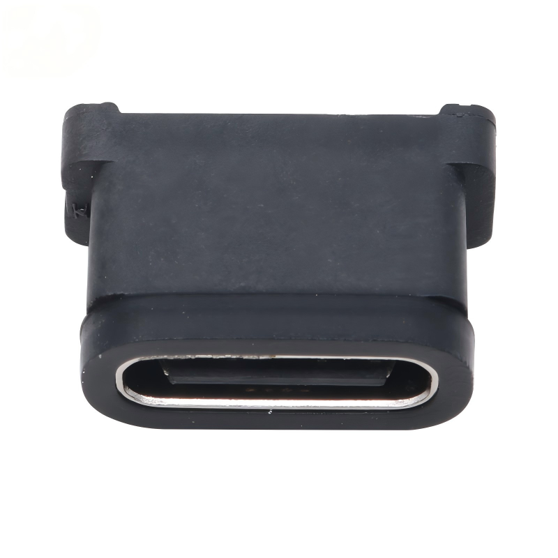 Konektor Female PCB SMT DIP Soket U4 24 Pin Tahan Air USB 3.2 Type-C 40 Gbps Berlapis Emas Stainless Steel 5A 100V AC