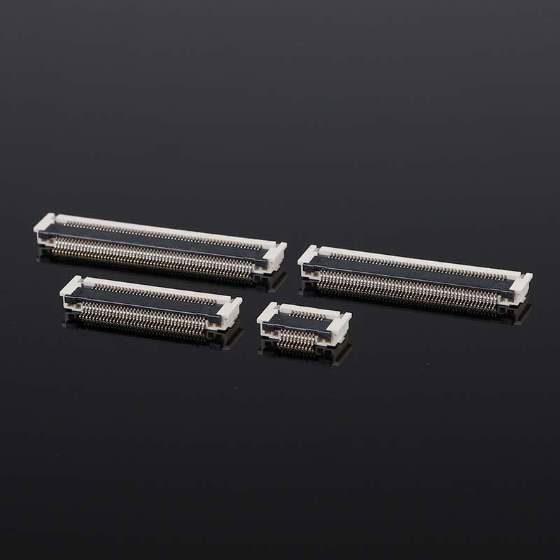 Konektor FPCFFC Pitch 0,5Mm Berlapis Emas 2,7H SMD Horisontal Pasca Tekanan 10-68Pin 50V 0,5A