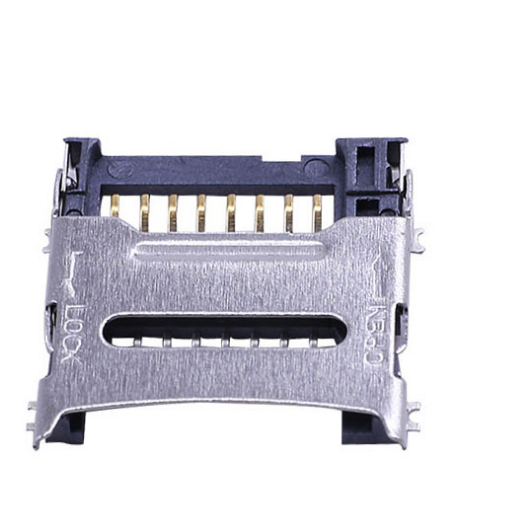 Soket Kartu Micro SD / TF 8‑Pin | Alternatif Molex 472192001 | Konektor SMT Lift‑the‑Cover (Engsel) H1,8mm
