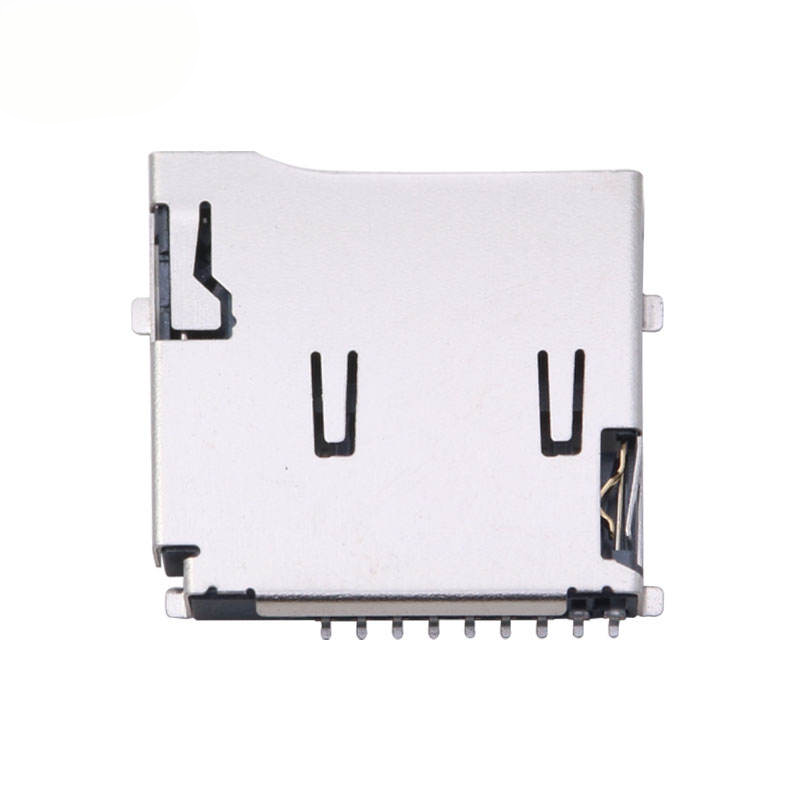 Soket Kartu Micro SD / TF 8‑Pin | Alternatif Molex 472192001 | Konektor SMT Lift‑the‑Cover (Engsel) H1,8mm