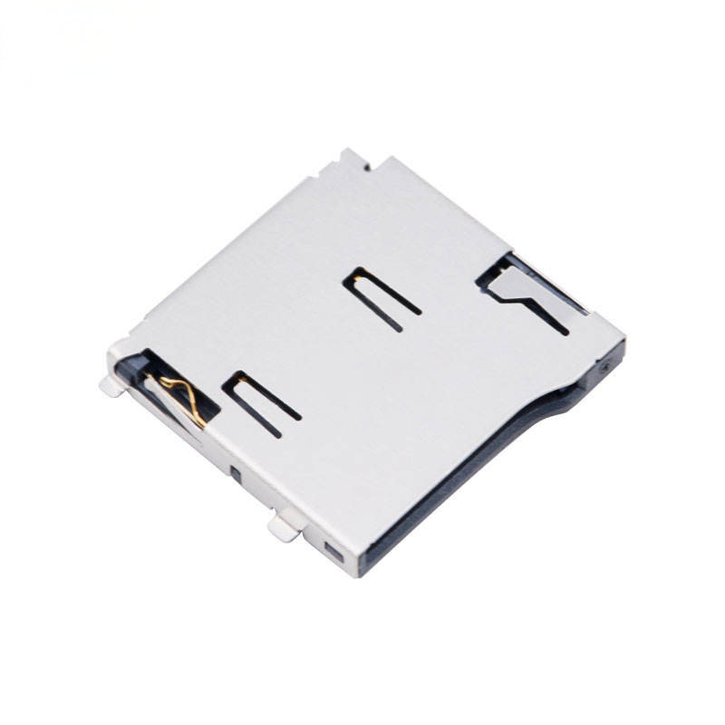 Soket Kartu Micro SD / TF 8‑Pin | Alternatif Molex 472192001 | Konektor SMT Lift‑the‑Cover (Engsel) H1,8mm