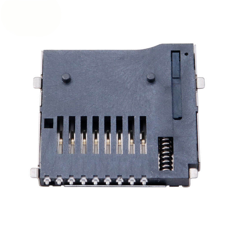 Soket Kartu Micro SD / TF 8‑Pin | Alternatif Molex 472192001 | Konektor SMT Lift‑the‑Cover (Engsel) H1,8mm