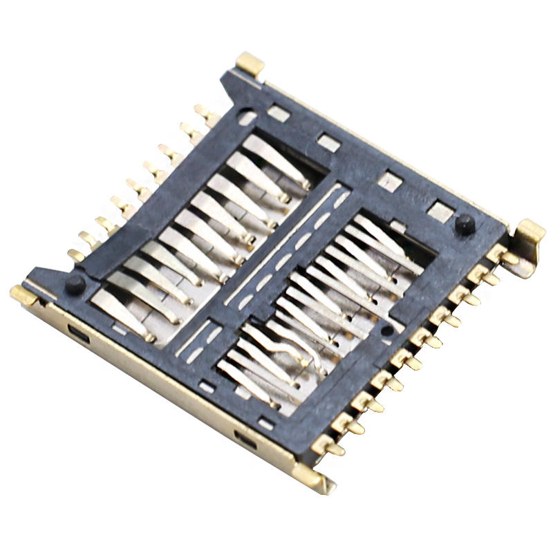 19 Pin 3-in-1 Micro SD UHS II UFS Card Connector SMT Tinggi 1,6 mm USB Baja tahan karat untuk Membaca Mesin Pencari yang Lebih Baik