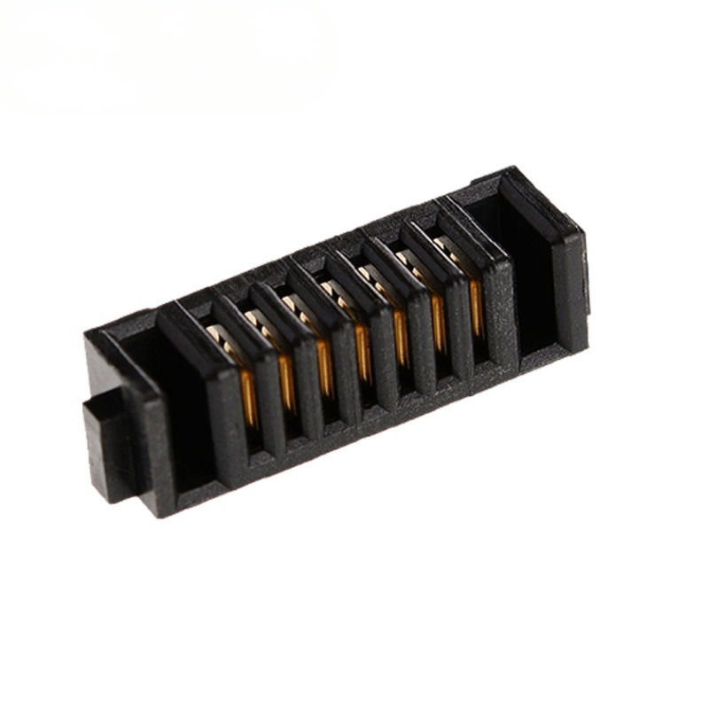 Konektor Dudukan Baterai Kunci Sidik Jari 7-PIN Jarak 2.0mm Bahan PBT Kontak Perunggu Fosfor