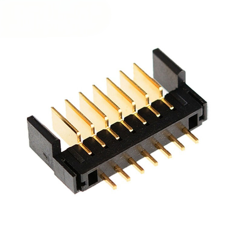Konektor Dudukan Baterai Kunci Sidik Jari 7-PIN Jarak 2.0mm Bahan PBT Kontak Perunggu Fosfor