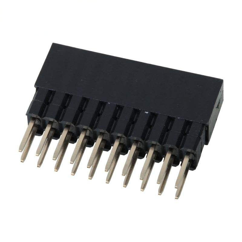 Konektor Pin Header Female Pitch 2.54mm, 0.64x0.4SQ Baris Ganda