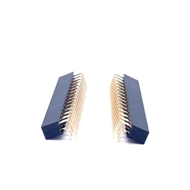 Double Row 2.0 Pitch Right Angle Plug H 6.35mm Female Pin Header Connector Plastic Brass Contact PCB