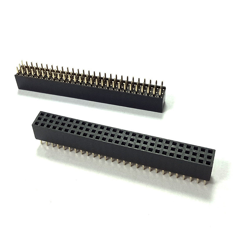 Female Three Baris 2-50 Pin tajuk Penyambung 2.0mm Melempar Papan Ke Papan PCB Penyambung