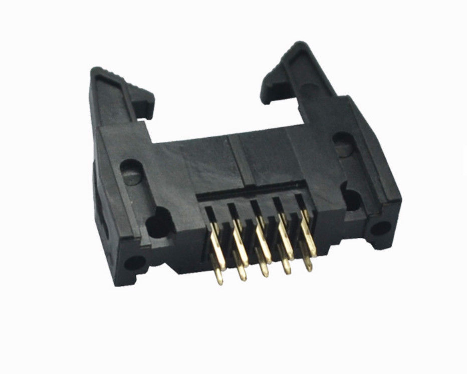 Papan PCB Berlapis Emas Ke Konektor Kawat Ejector 2.0mm MENCELUPKAN IDC Male Penyambung