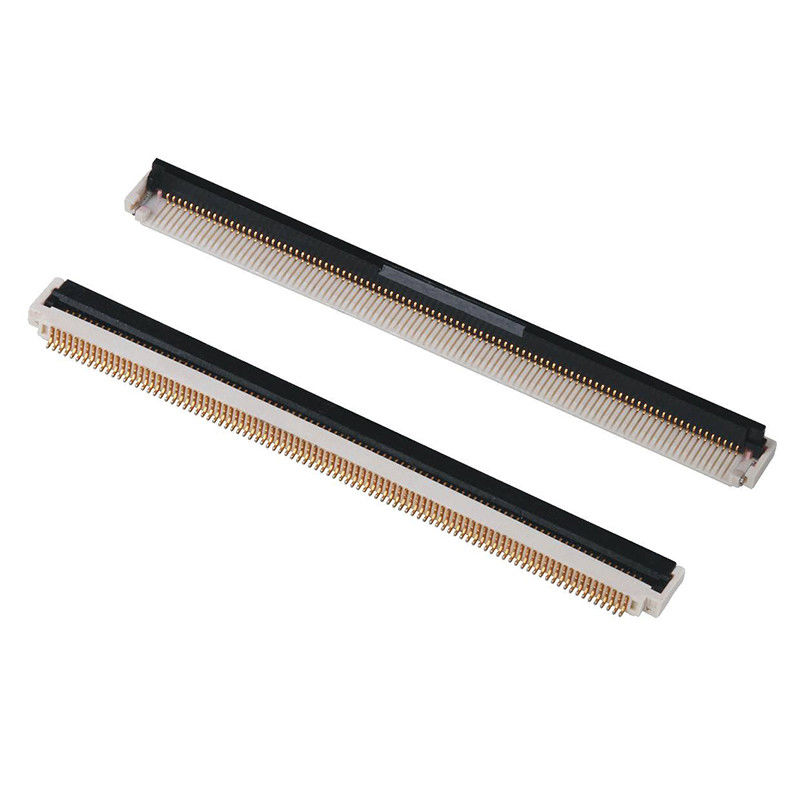 0.5mm Melempar FFC FPC Penyambung 2mm Tinggi Sudut Kanan SMT 4~96 Sirkuit