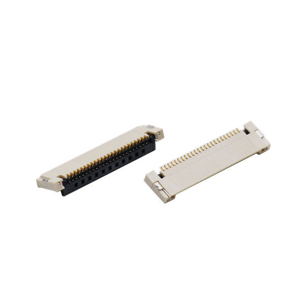 Konektor FPC FFC Presisi Kontak Bawah Ganda Tinggi 1.2mm Dengan Kunci Flip