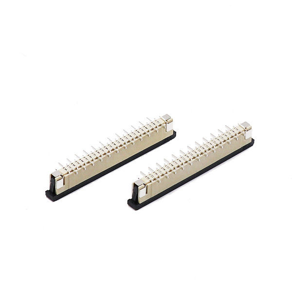 Penggeser Seri FFC FPC Penyambung 0.5/1mm Melempar Vertical Untuk Peralatan Elektronik