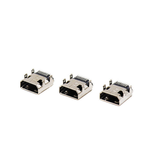 Konektor Kabel Micro HDMI Berlapis Emas 19 pin MENCELUPKAN + konektor tipe perempuan SMT d