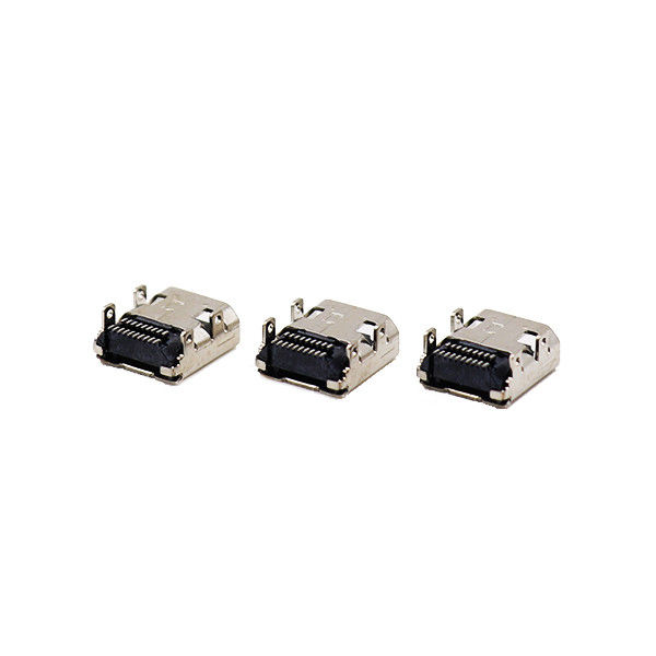 Konektor Kabel Micro HDMI Berlapis Emas 19 pin MENCELUPKAN + konektor tipe perempuan SMT d